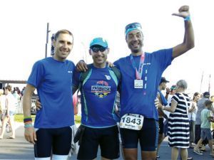 Los triatletas del Club Triatlón Fraga-Bajo Cinca en el Ironman de Niza