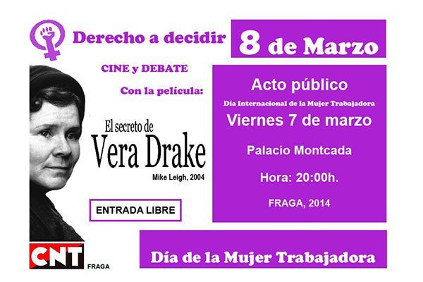 Actos del 8 de marzo, Día de la Mujer Trabajadora