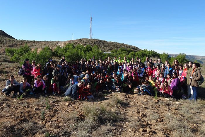 Alumnos de 5º de Primaria realizan las plantadas porpulares de árboles