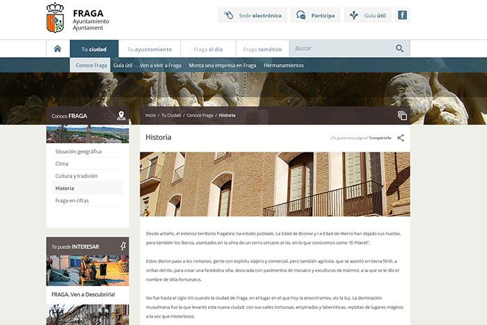 El Ayuntamiento de Fraga trabaja en la puesta en marcha del nuevo portal web municipal