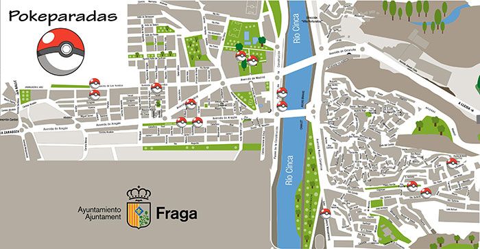 El Ayuntamiento edita un plano con las Pokeparadas del casco urbano