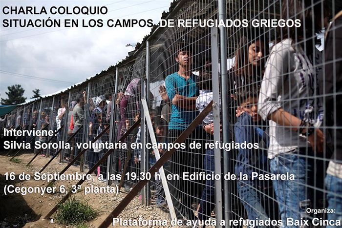 Charla sobre la situación de los campos de refugiados en Grecia