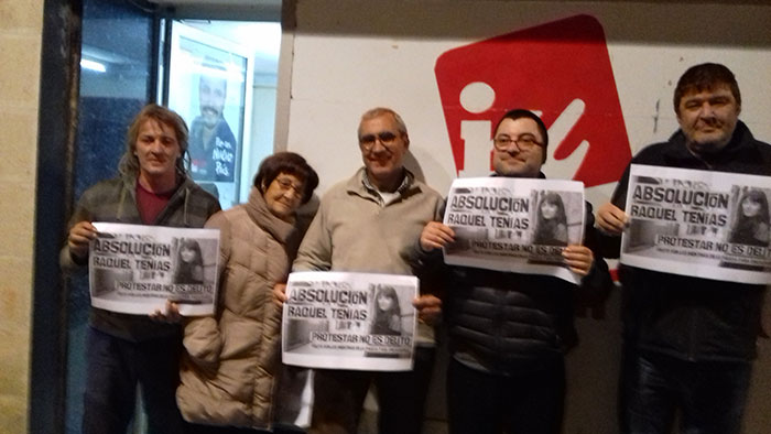 La Asamblea Local de IU se suma a la campaña por la absolución de Raquel Tenías