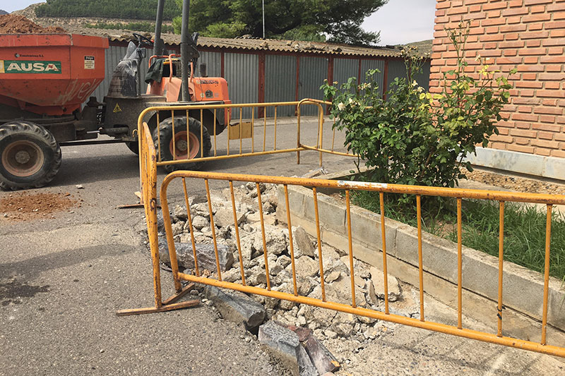 Inician las obras de adecuación de las aceras del Barrio de San Simón de Fraga